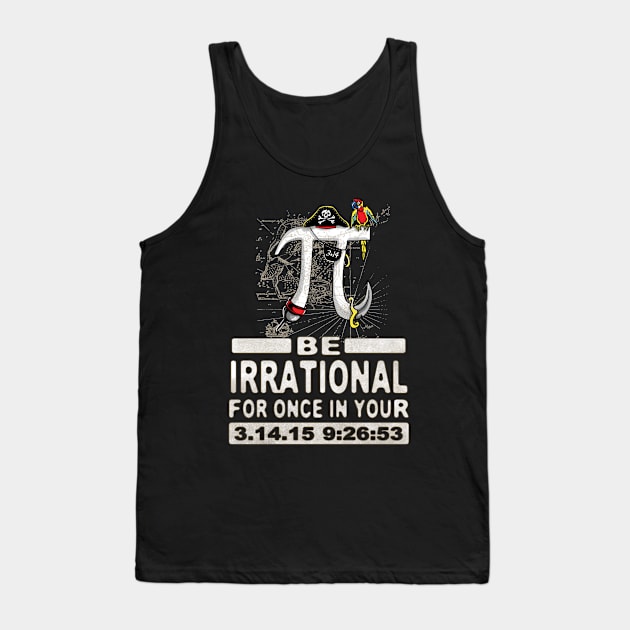 Irrational Pirate Pi Day 3 Dot 14 Tank Top by Mudge